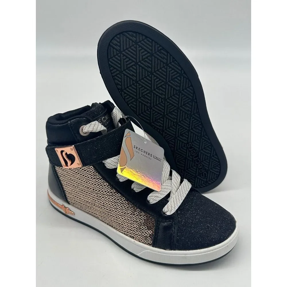 Skechers Street Los Angeles Sneakers/Shoes 310612L/BKRG Size 1 Girls Kids - Picture 2 of 6